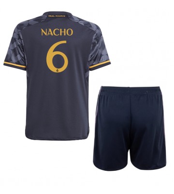 Real Madrid Nacho #6 Udebanesæt Børn 2023-24 Kort ærmer (+ korte bukser)